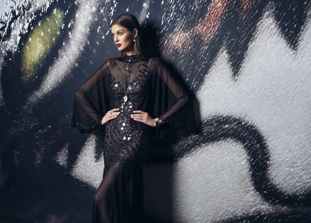 Ema Savahl Couture Handpainted Gown